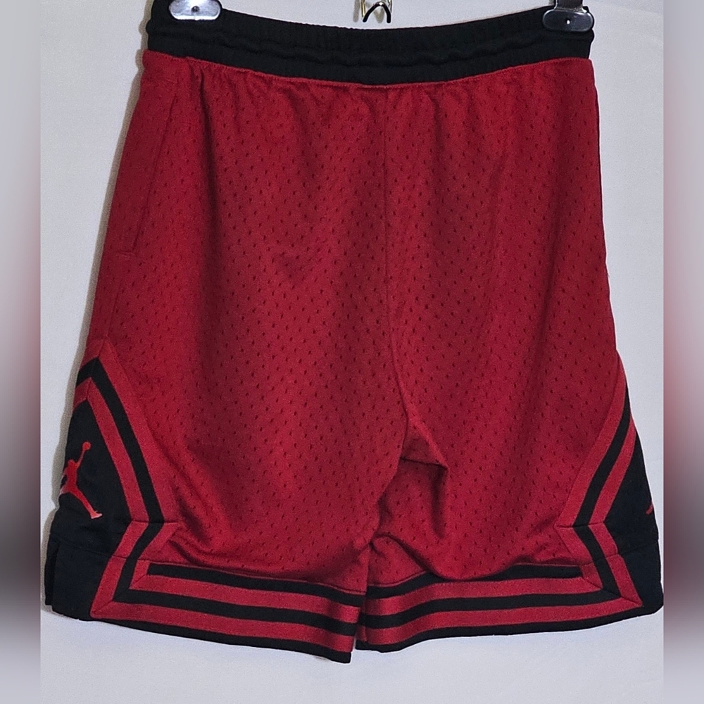 Jordan Logo Red & Black Athletic Shorts Youth 12-13